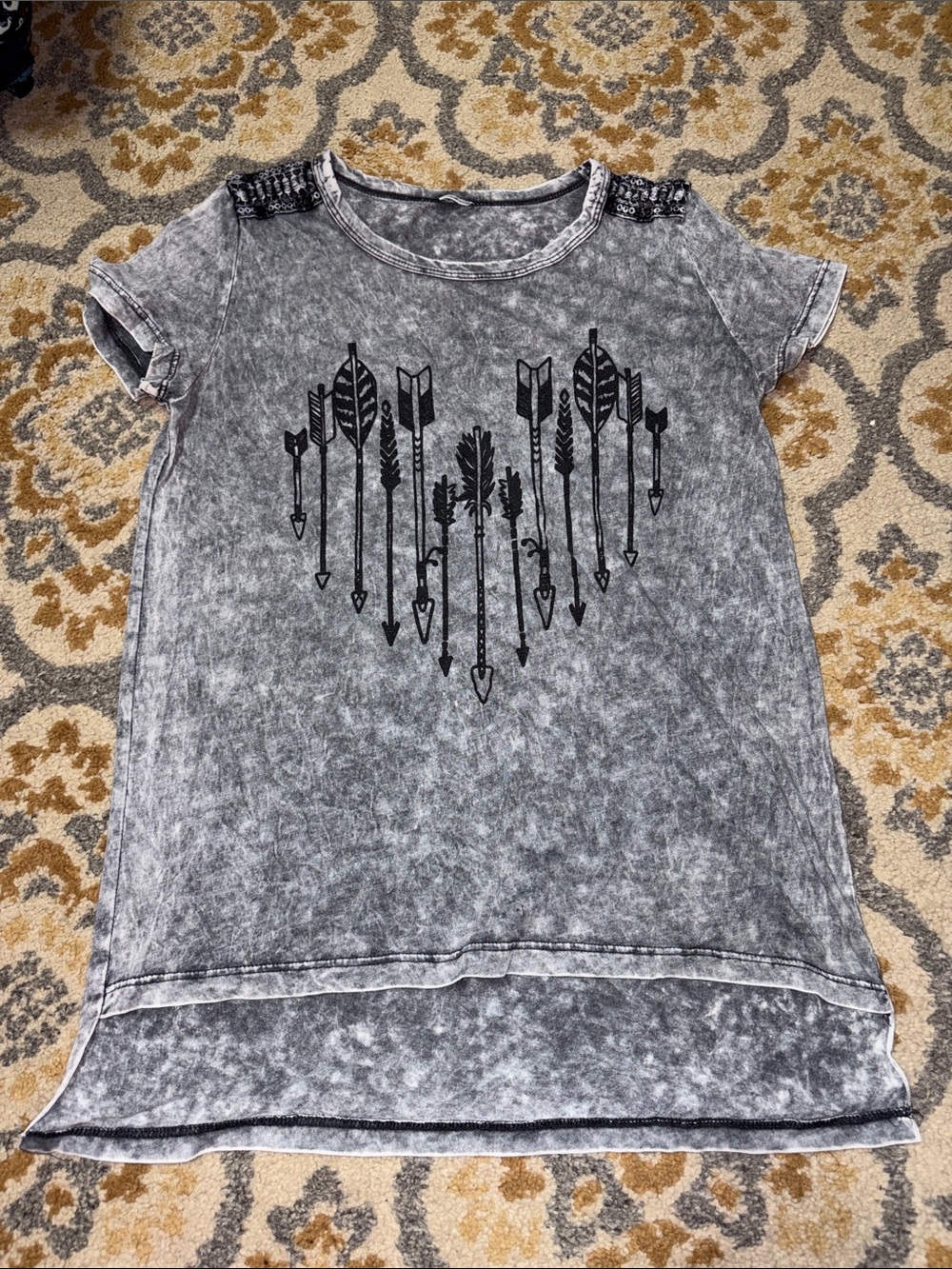 Grey acid wash t-shirt